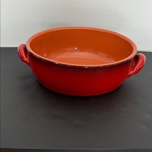 De Silva Italian stoneware pottery terra cotta red bowl bakeware
